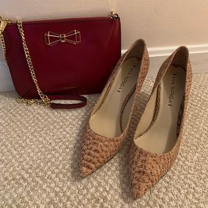 NWOT Via Spiga cork/snake heels!